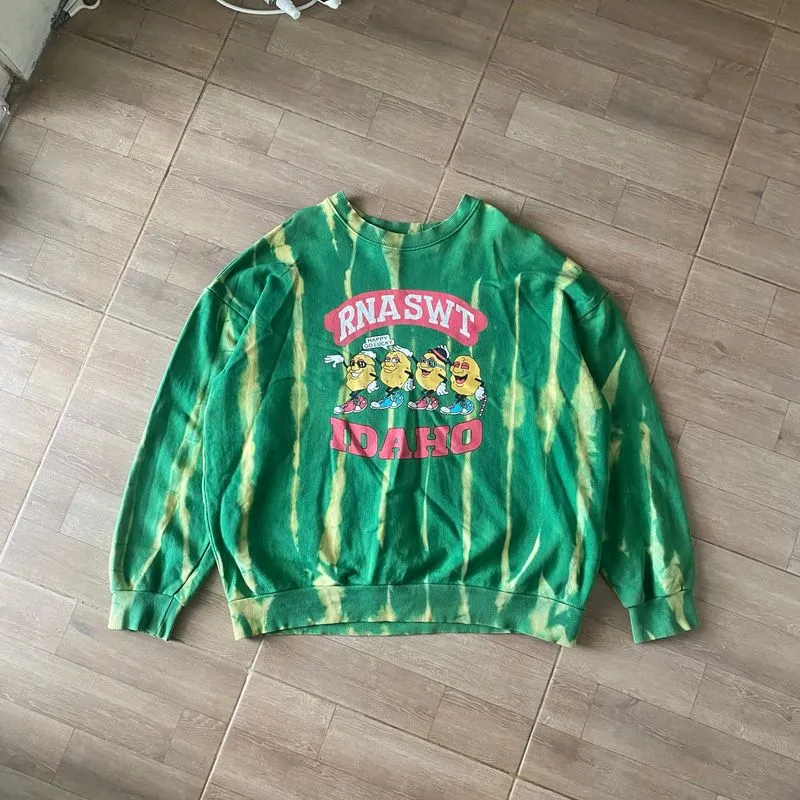 IDAHO Crewneck Sweatshirt Bleach Tie Dye photo 1