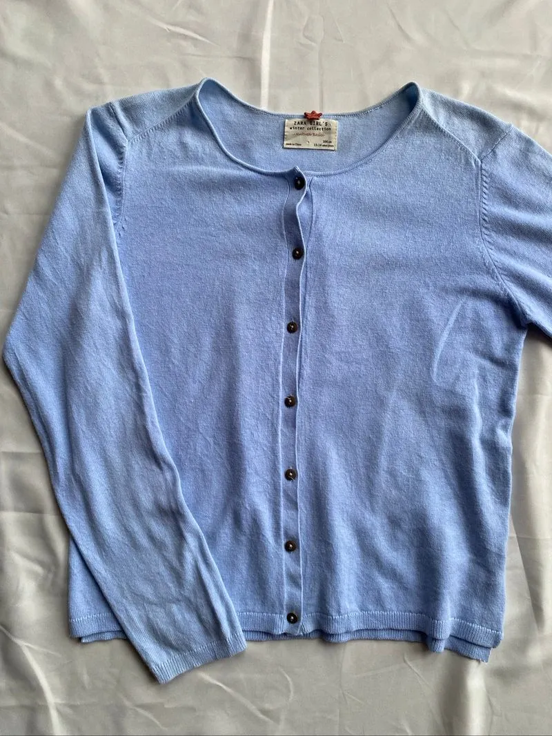 zara | Cardigan - baby sky blue/biru langit pucat . batch 1 photo 1