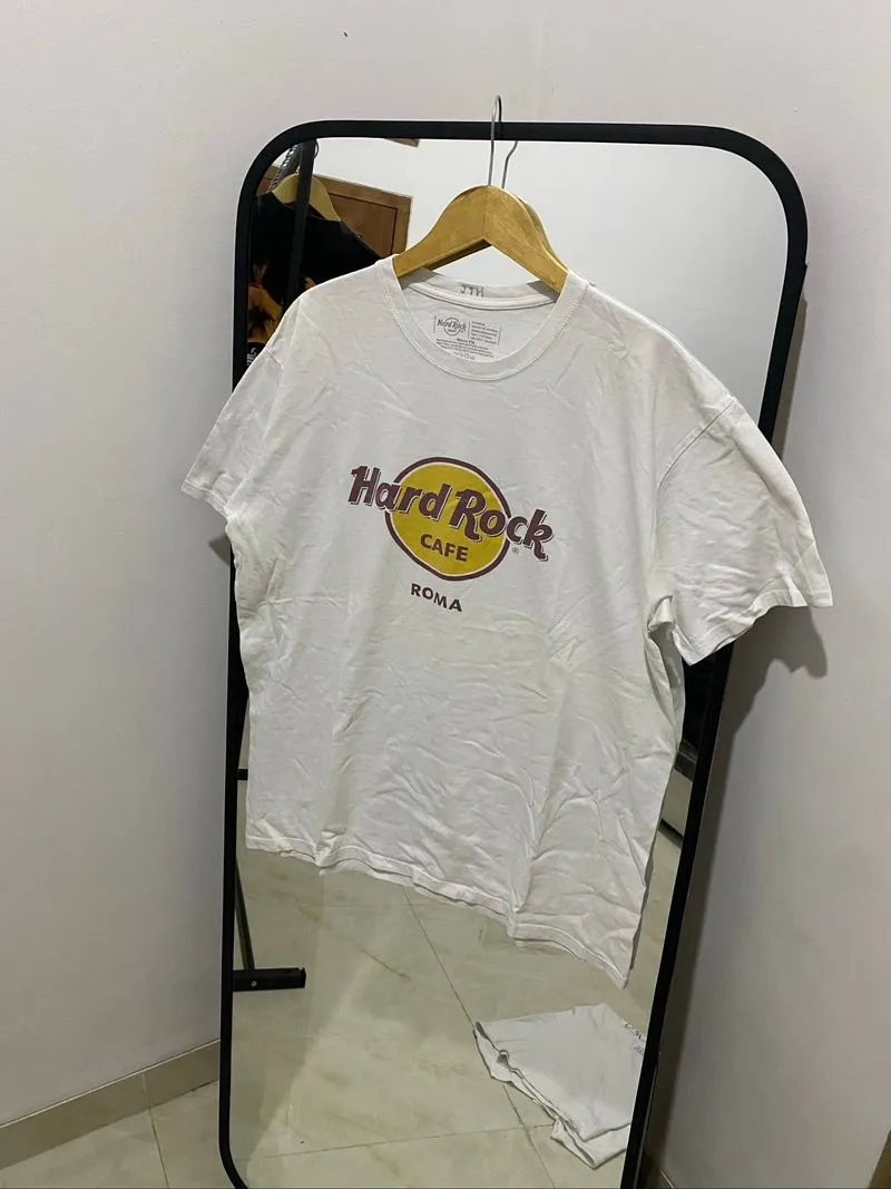 Kaos Hard Rock Cafe Roma Original – White Vintage Tee photo 1