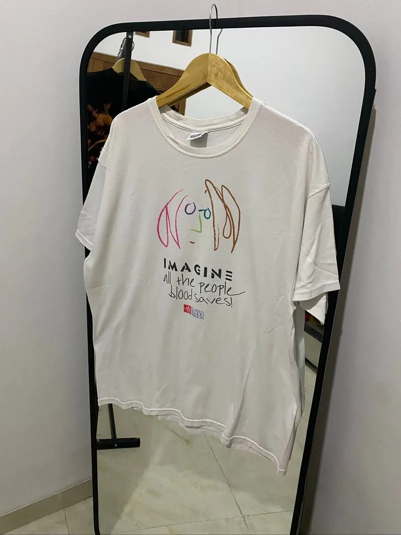 Kaos John Lennon “IMAGINE” Vintage Tee – Cotton Images photo 1