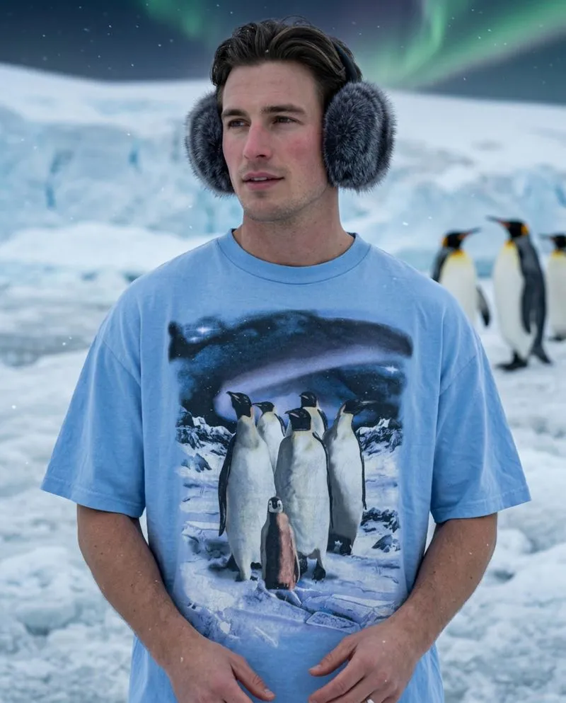 Harlequin "Antarctica King Penguins" Nature Graphic Tee photo 1