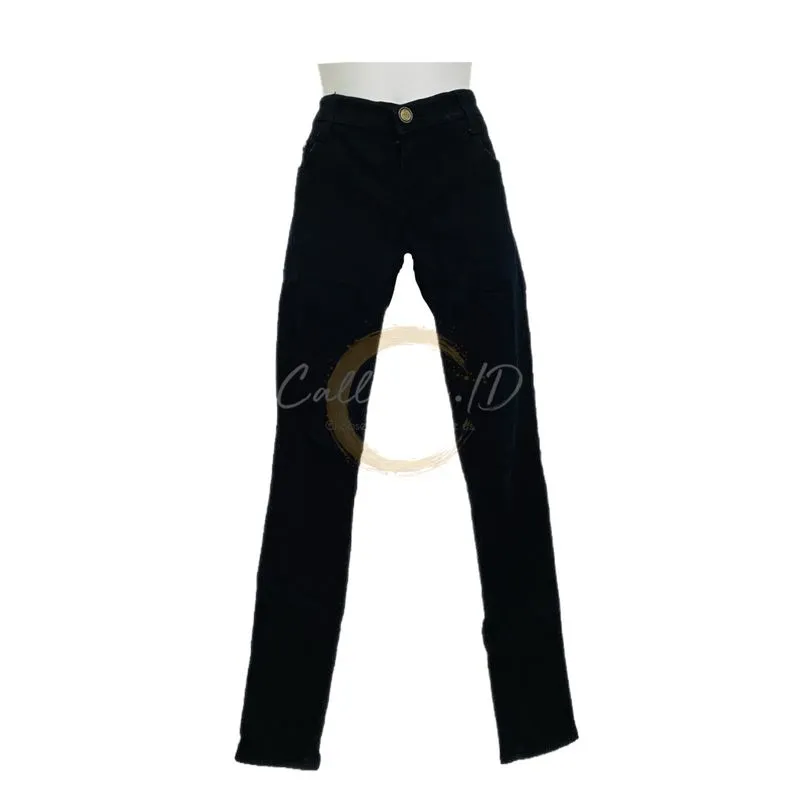 Goth Casual Skinny jeans Wanita black photo 1