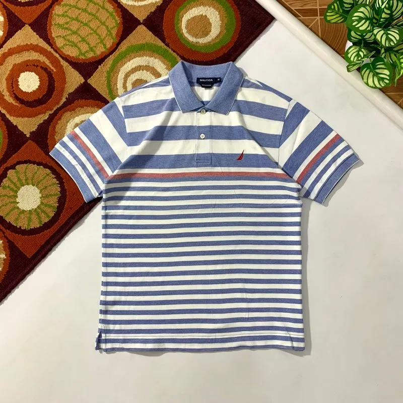 Polo Shirt Nautica Pattern Stripe - Size M photo 1